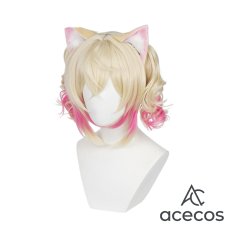 画像3: バーチャルYouTuber　風　VTuber　Mococo Abyssgard(モココ・アビスガード)　正月衣装　コスプレウィッグ　鬘　かつら (3)
