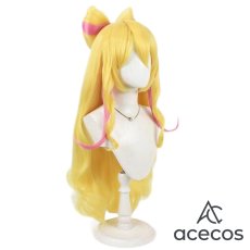 画像3: キミとアイドルプリキュア♪　風　咲良うた　キュアアイドル　コスプレウィッグ　鬘　かつら (3)