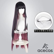 画像1: ロックは淑女の嗜みでして　風　黒鉄音羽　コスプレウィッグ　鬘　かつら (1)