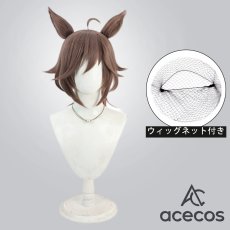 画像1: ウマ娘プリティーダービー　風　ミスターシービー　正月　コスプレウィッグ　鬘　かつら (1)