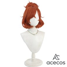 画像3: Go!プリンセスプリキュア　風　春野はるか(キュアフローラ)　制服　コスプレウィッグ　鬘　かつら (3)