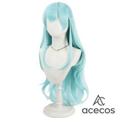 画像5: HUGっと!プリキュア　風　キュアアンジュ　ロングカールヘア　コスプレウィッグ　鬘　かつら (5)