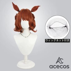 画像1: ウマ娘プリティーダービー　風　アストンマーチャン(バレンタイン)　コスプレウィッグ　鬘　かつら (1)