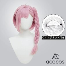 画像1: バーチャルYouTuber　風　VTuber　結城さくな　和風メイド　コスプレウィッグ　鬘　かつら (1)