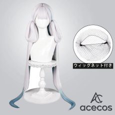 画像1: 鳴潮(Wuthering Waves)　風　こんし(今汐)　コスプレウィッグ　鬘　かつら (1)