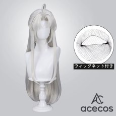画像1: 鳴潮(Wuthering Waves)　風　カルロッタ　コスプレウィッグ　鬘　かつら (1)