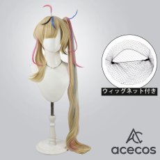 画像1: バーチャルYouTuber　風　VTuber　尾丸ポルカ　制服衣装　コスプレウィッグ　鬘　かつら (1)