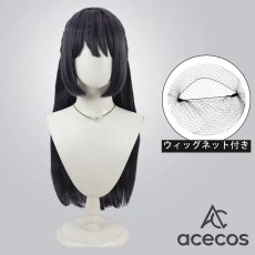 画像1: 青春ブタ野郎はバニーガール先輩の夢を見ない　風　牧之原翔子　コスプレウィッグ　鬘　かつら (1)