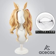 画像1: ウマ娘プリティーダービー　風　フサイチパンドラ　コスプレウィッグ　鬘　かつら (1)