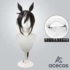 画像1: ウマ娘プリティーダービー　風　ステイゴールド　コスプレウィッグ　鬘　かつら (1)