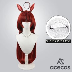 画像1: ウマ娘プリティーダービー　風　レッドディザイア　コスプレウィッグ　鬘　かつら (1)