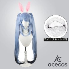 画像1: バーチャルYouTuber　風　VTuber　兎田ぺこら　堕天使パンク風衣装　コスプレウィッグ　鬘　かつら (1)
