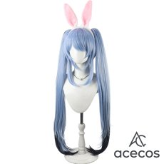 画像4: バーチャルYouTuber　風　VTuber　兎田ぺこら　堕天使パンク風衣装　コスプレウィッグ　鬘　かつら (4)