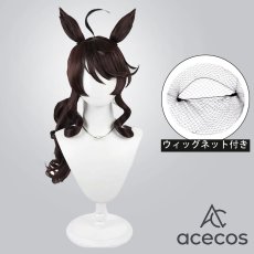 画像1: ウマ娘プリティーダービー　風　デアリングタクト　白に至る純真　コスプレウィッグ　鬘　かつら (1)
