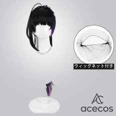 画像1: バーチャルYouTuber　風　Vtuber　狂蘭メロコ(Meloco Kyoran)　メイド服　コスプレウィッグ　鬘　かつら (1)